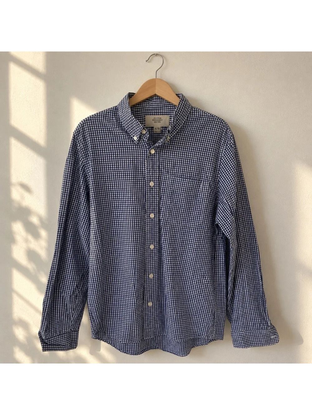 Jack Spade Warren Street Men's XL Blue Gingham Check Button Down Shirt